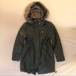 Warm H&M green parka